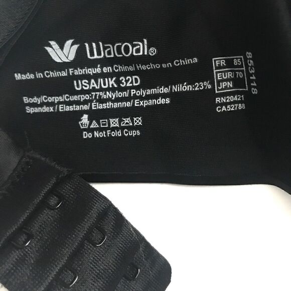 Wacoal Black Bra w/Adjustable Convertible Straps - Picture 6 of 11
